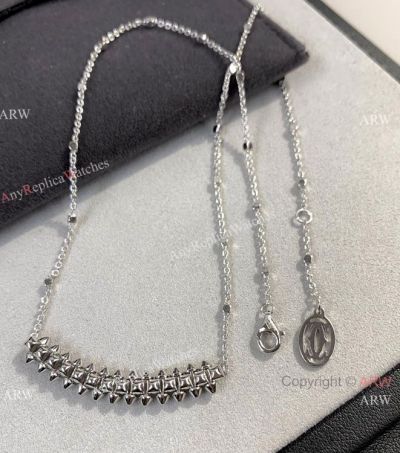 TOP Replica Cartier Clash de Necklace Studded Pendant Silver